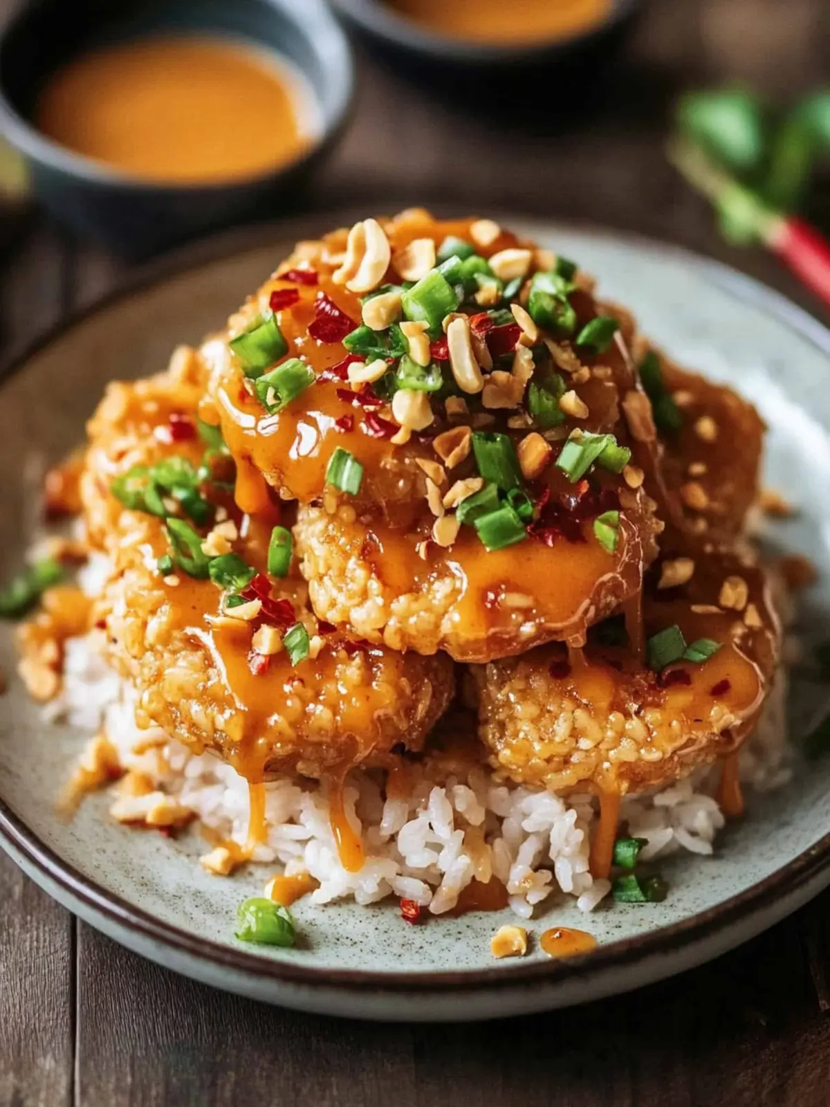Crispy Rice Cakes with Spicy Peanut Sauce You’ll Crave 5 Crispy Rice Cakes with Spicy Peanut Sauce Recipe