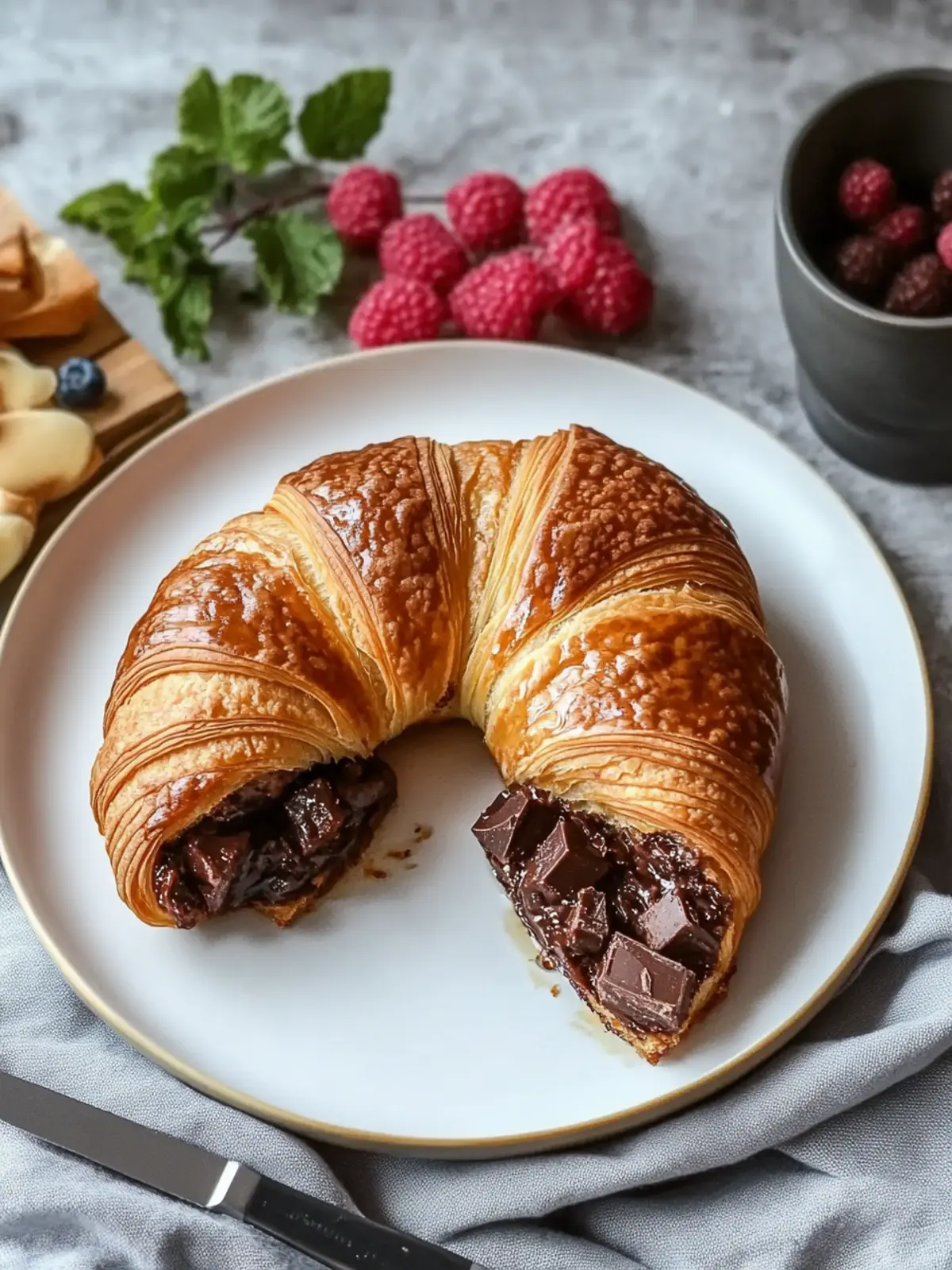 Chocolate Croissant Breakfast