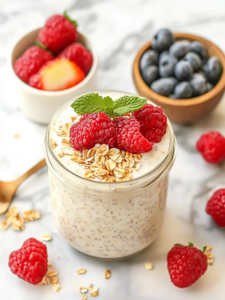 Mother's Day 5 Minute High Protein Overnight Oats Recipe