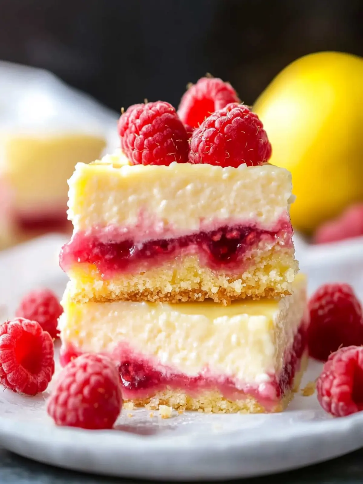 Mother's Day Raspberry Lemon Cheesecake Bars