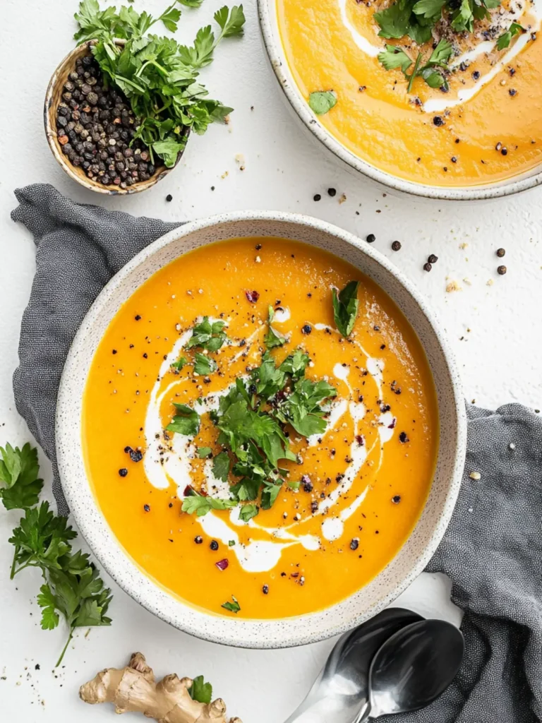 Mother's Day Vegan Carrot Ginger Soup