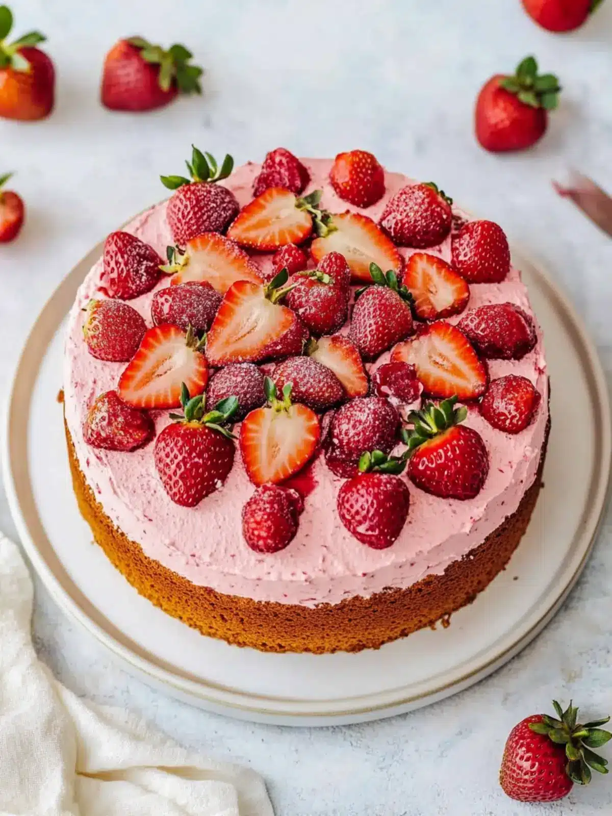 Mother's Day Strawberry Cake
