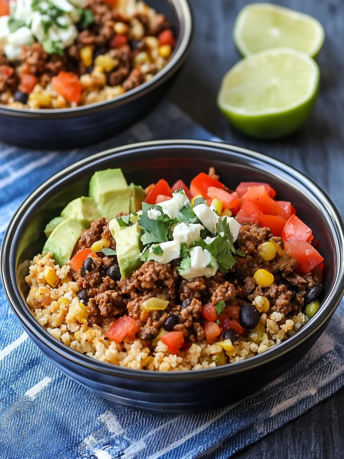 Mother's Day Slow Cooker Beef Taco Bowls