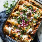 Mother's Day Sweet Potato and Black Bean Enchiladas