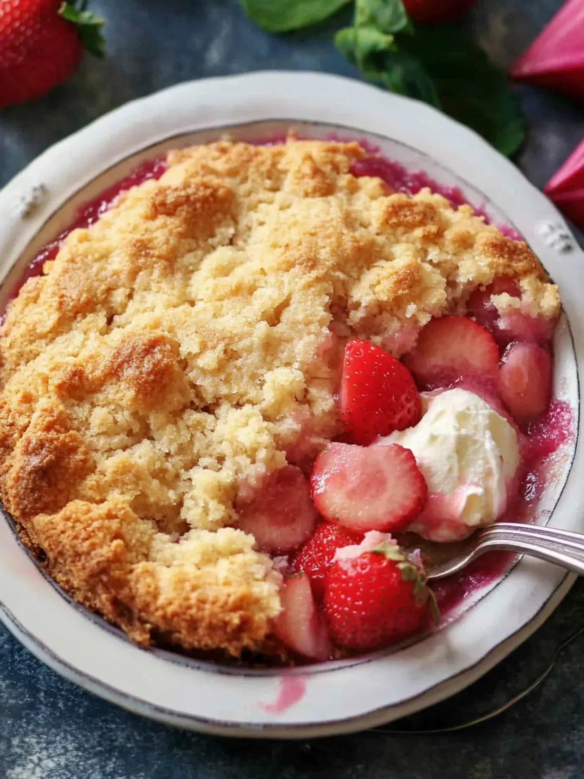 Strawberry Rhubard Cobbler