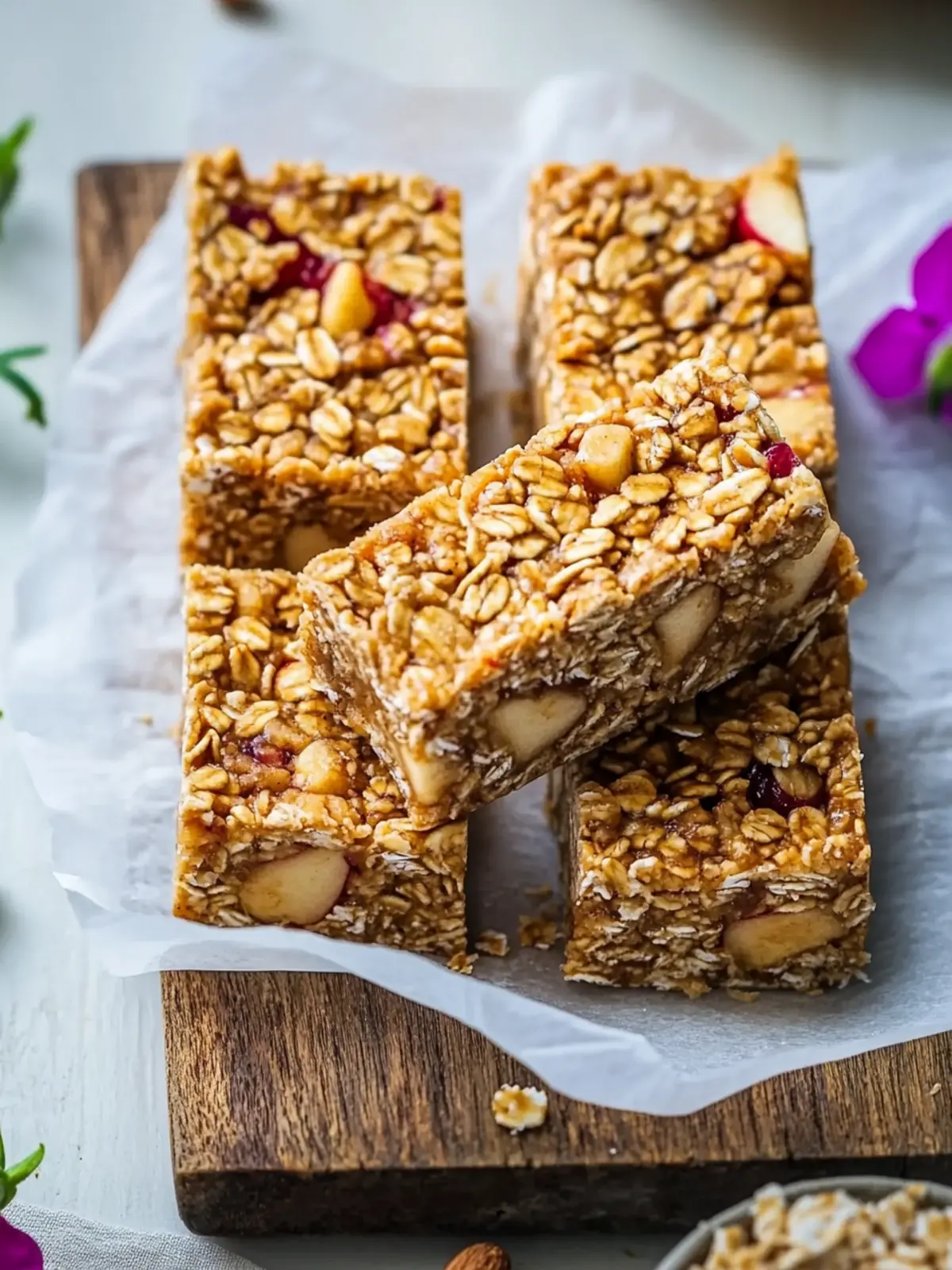 Mother's Day No-Bake Apple Peanut Butter Granola Bars