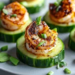 Blackened Shrimp Avocado Cucumber Bites