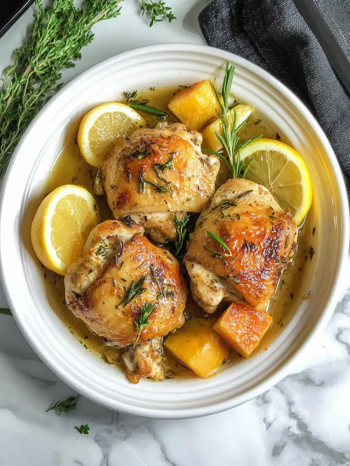 Rosemary Lemon Chicken Thighs