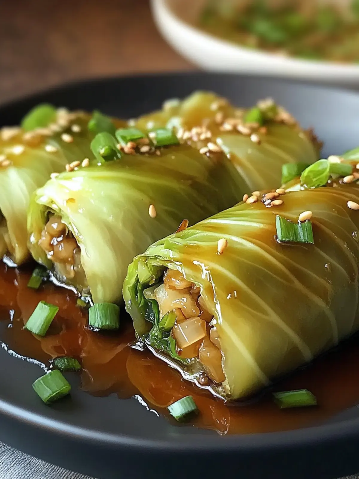 Garlic Soy Napa Cabbage Rolls