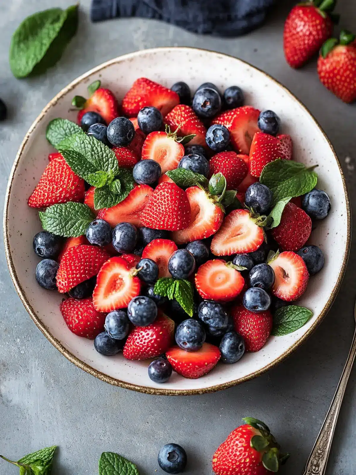 Memorial Day Summer Strawberry and Blueberry Salad Delight 2 Memorial Day Summer Strawberry and Blueberry Salad