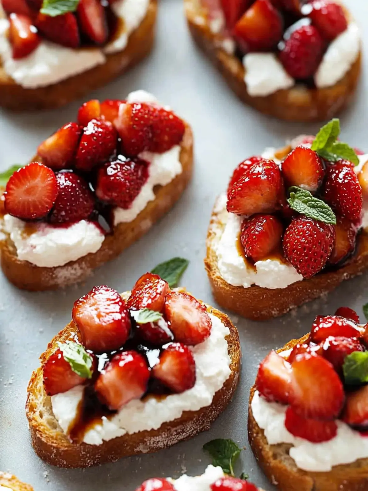 Delicious Cinco de Mayo Crostini with Balsamic Strawberries 5 Cinco de Mayo Crostini with Balsamic Strawberries and Ricotta