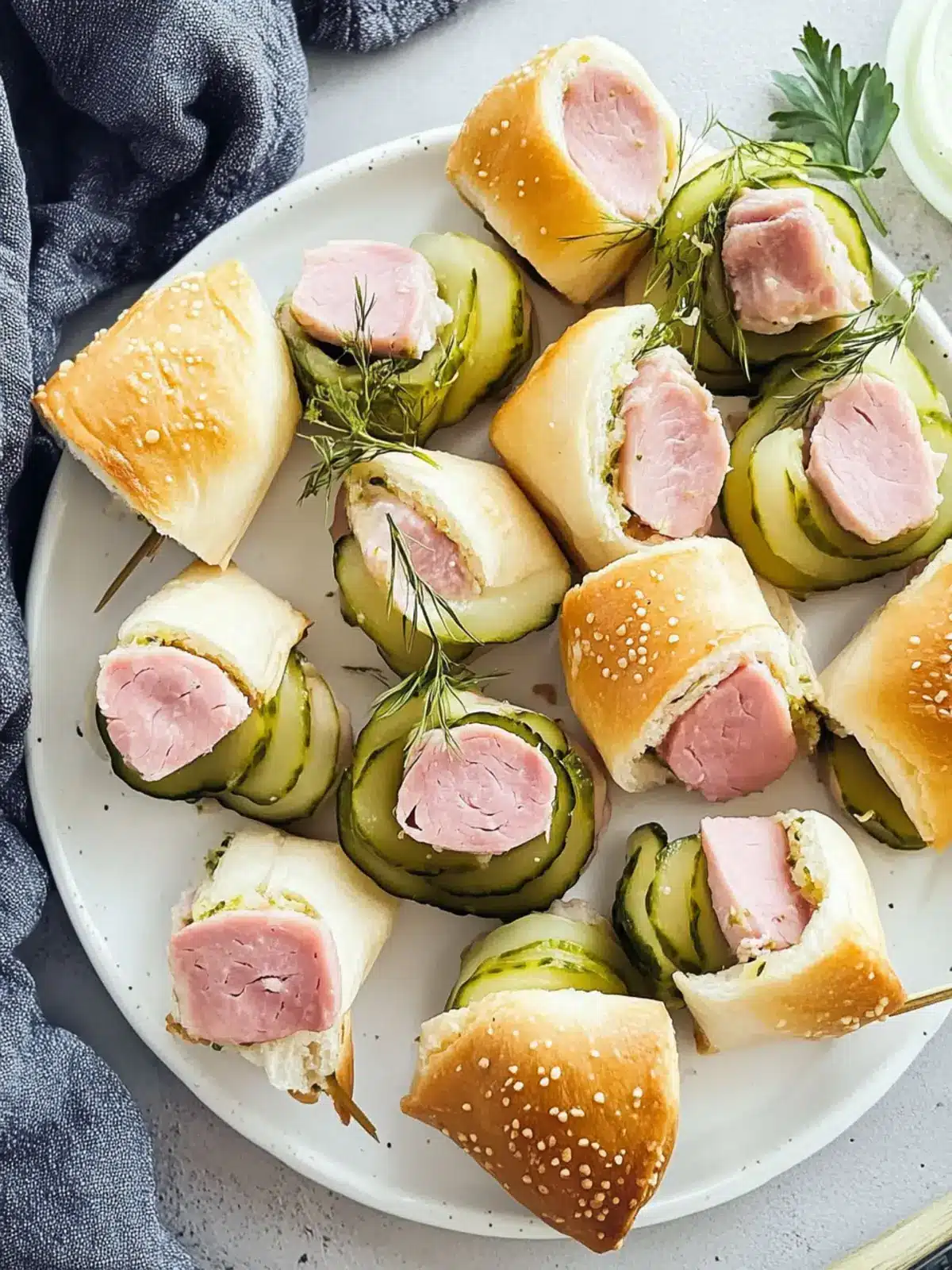 Pickle Ham Rolls