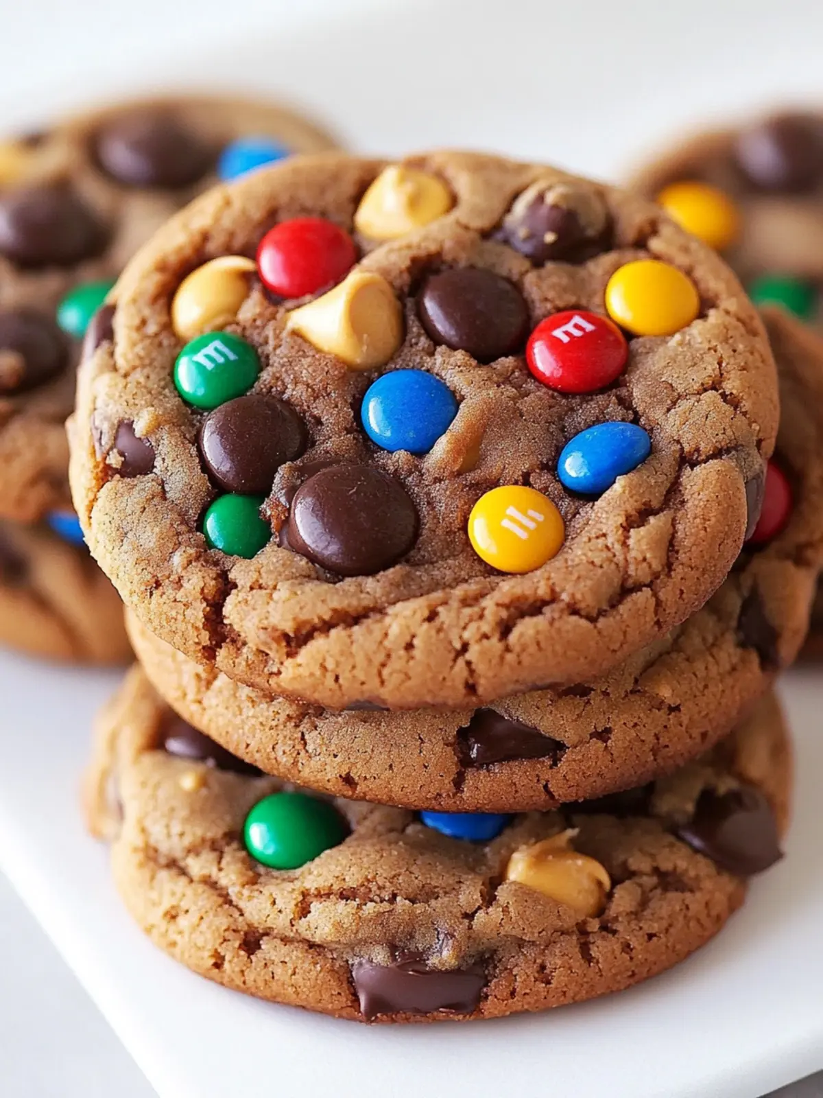 Deliciously Chewy Chocolate Peanut Butter M&M Cookies 5 Chocolate Peanut Butter M&M Cookies