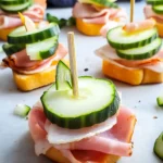 Ham & Cheese Cucumber Sandwich Bites