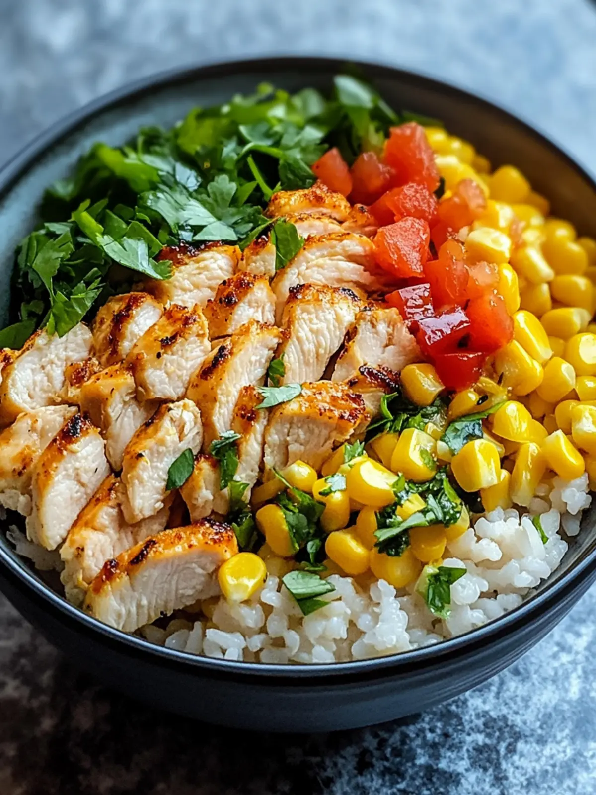 Street Corn Chicken Rice Bowl