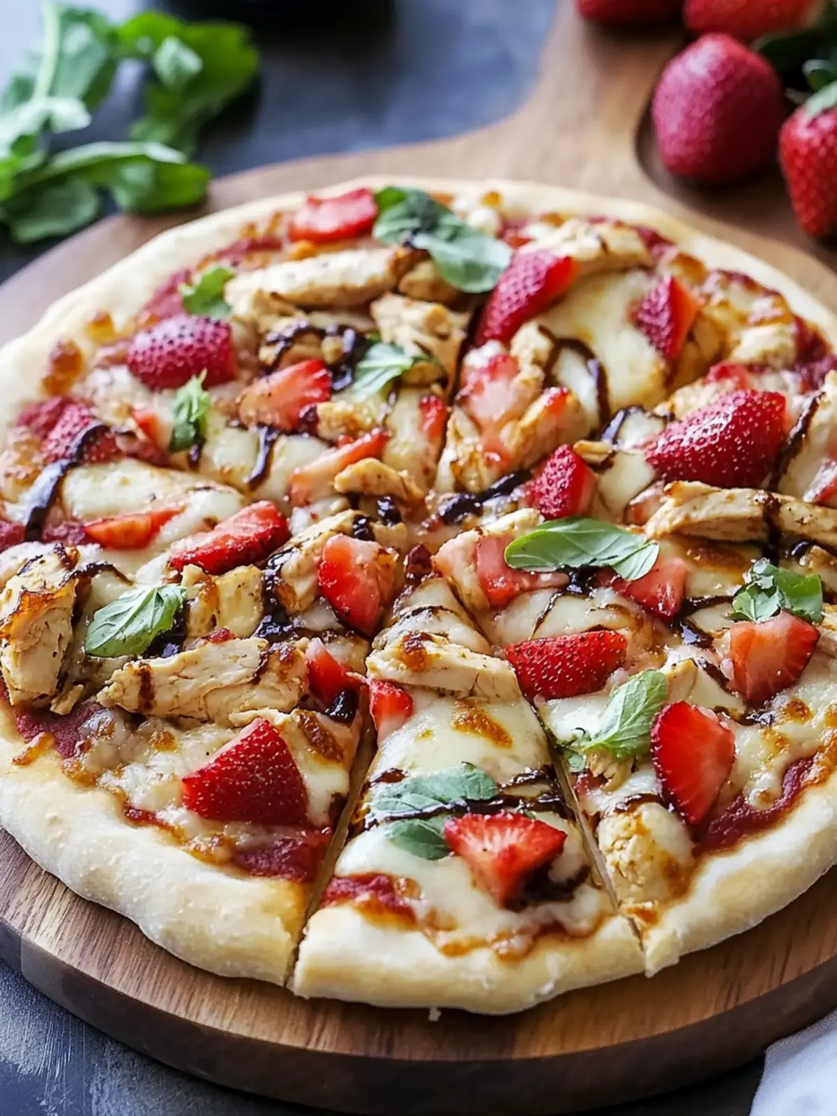 Balsamic Strawberry Chicken Pizza