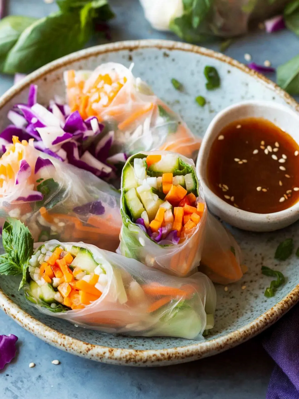 Pride Month Vegetarian Rice Paper Rolls