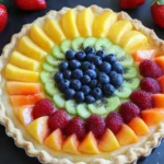 Pride Month Rainbow Fruit Pizza Tart