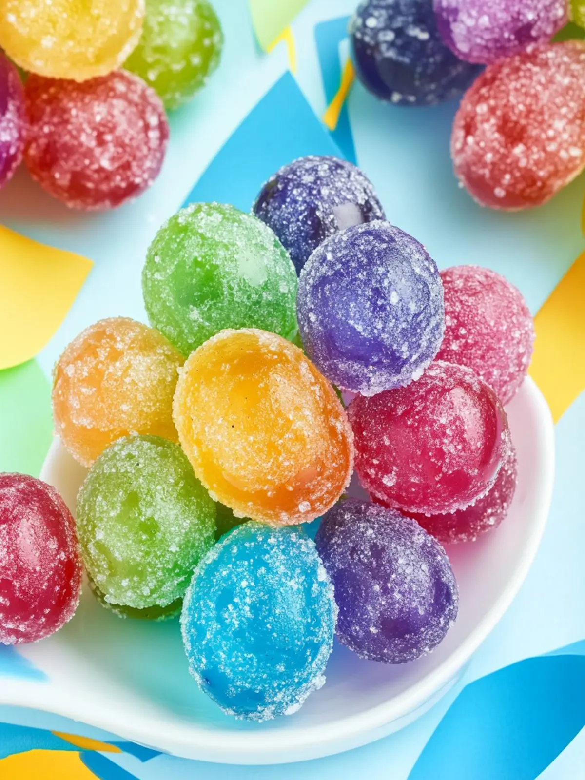 Pride Month Rainbow Jello Frosted Grapes