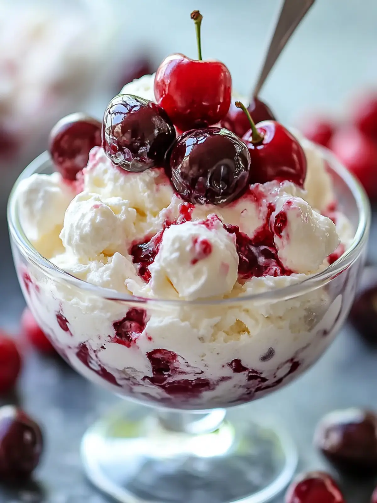5-Ingredient Cherry Cheesecake Fluff