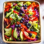 Pride Month Rainbow Salad with Zesty Chinese Dressing Delight 7 Pride Month Rainbow salad with Chinese-inspired dressing
