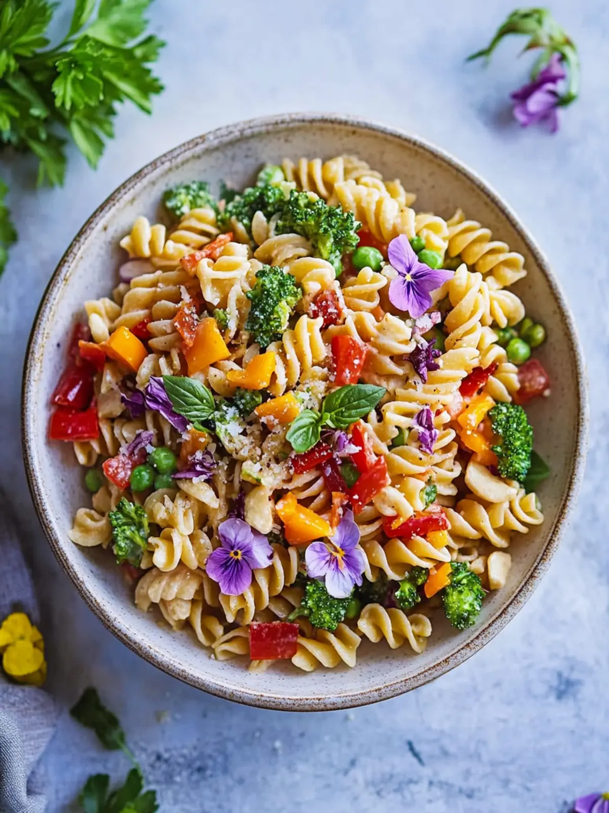 Pride Month Rainbow Pasta Salad With Tahini: Color Your Plate 2 Pride Month Rainbow Pasta Salad With Tahini