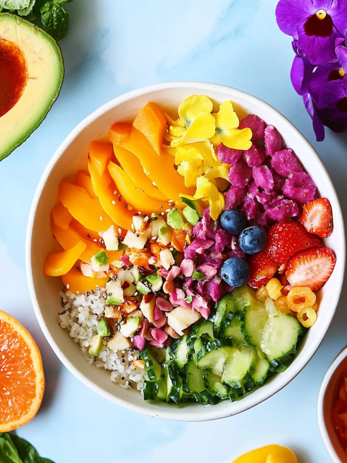 Pride Month Vibrant Rainbow Bowl: A Delicious Celebration! 3 Pride Month Vibrant Rainbow Bowl