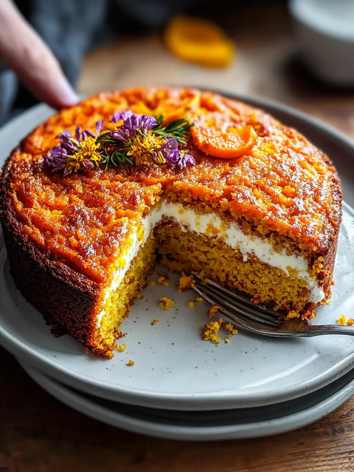 Almond Flour Carrot Yogurt Cake