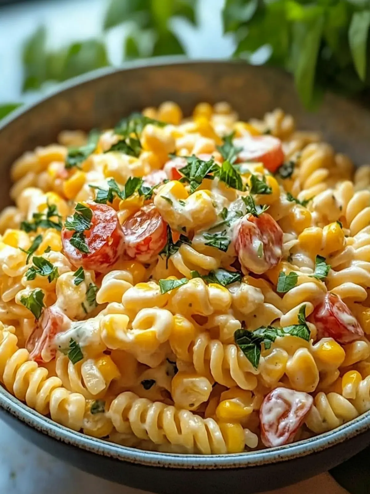 Father's Day Creamy Street Corn Pasta Salad
