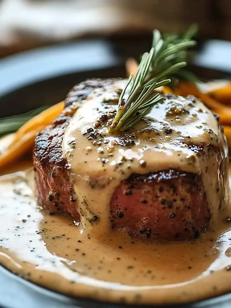 Creamy Peppercorn Filet Mignon