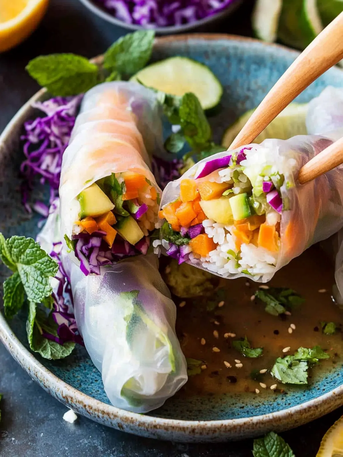 Pride Month Vegetarian Rice Paper Rolls