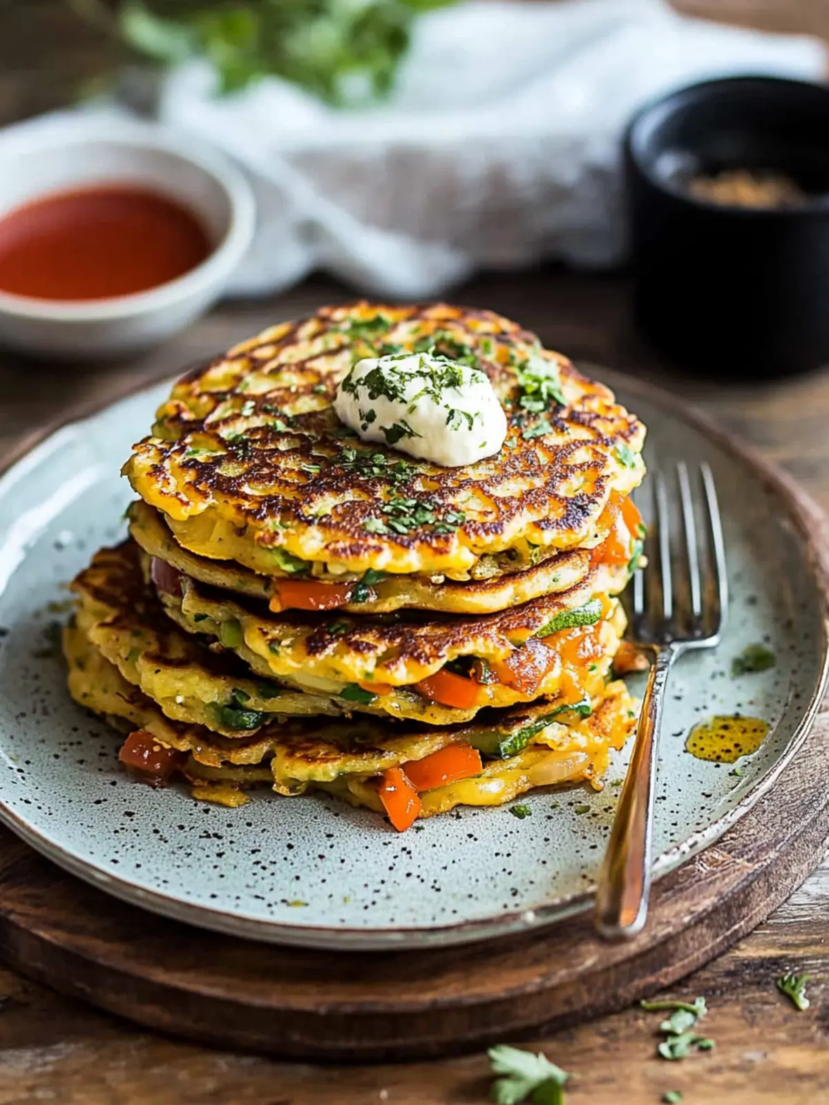 Spicy Vegetable Pancakes