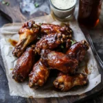 Father's Day Slow Cooker Chipotle Bourbon Chicken Wings