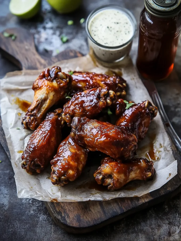 Father's Day Slow Cooker Chipotle Bourbon Chicken Wings
