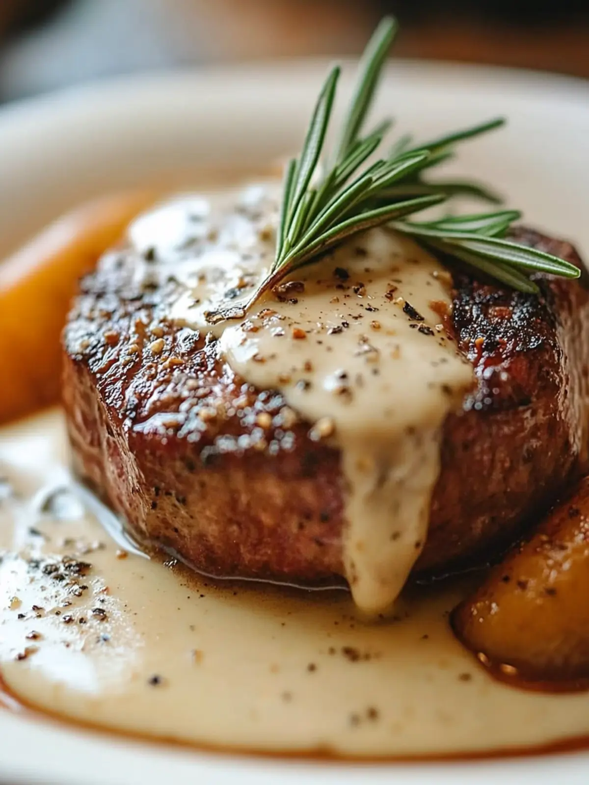 Creamy Peppercorn Filet Mignon