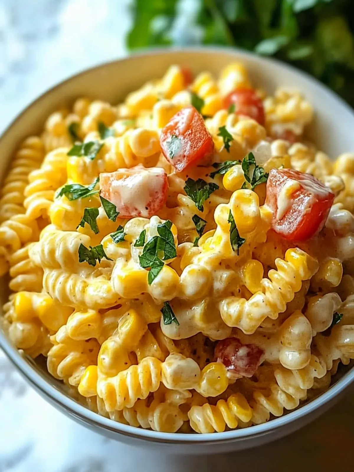 Father's Day Creamy Street Corn Pasta Salad