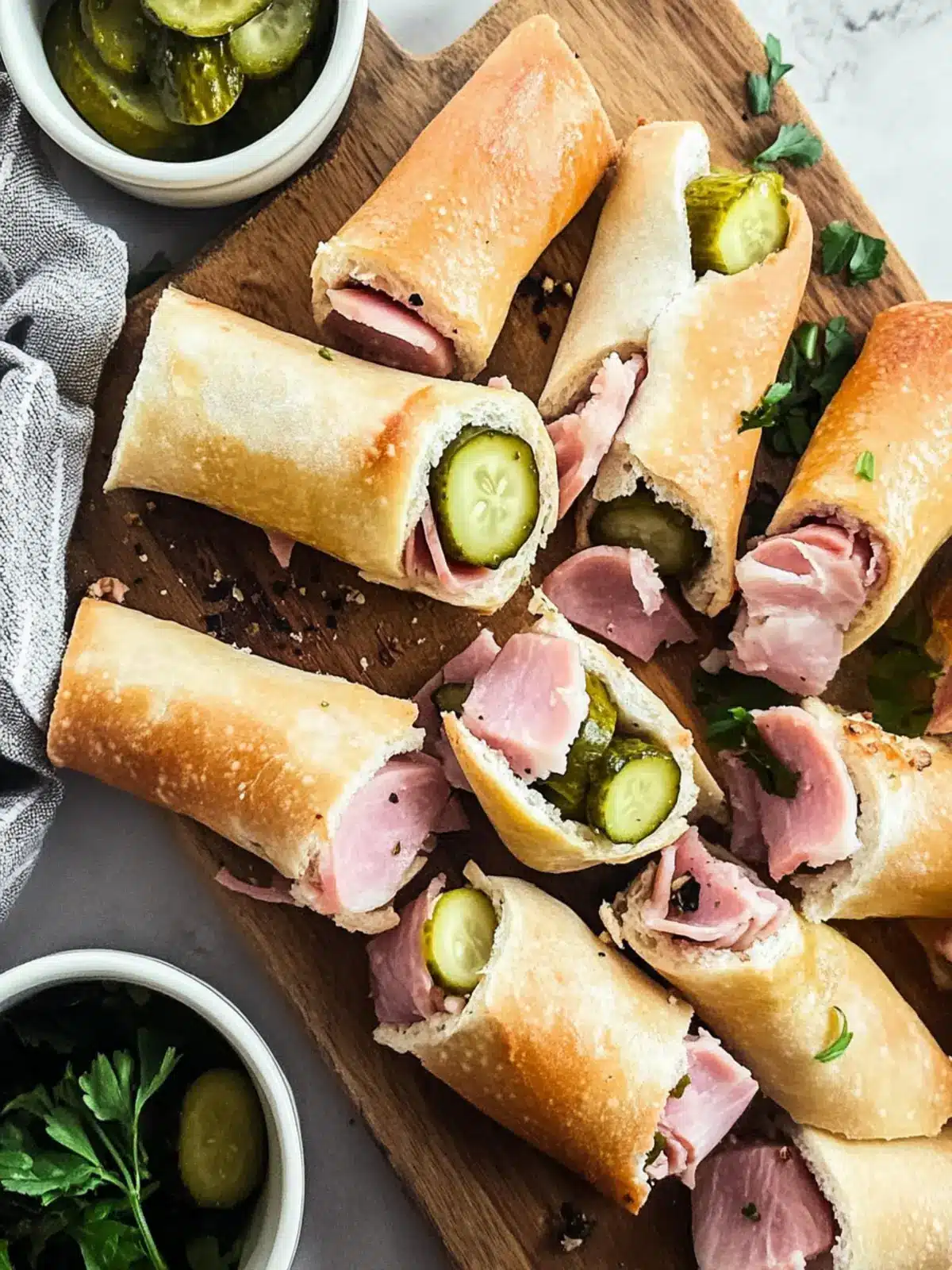 Pickle Ham Rolls
