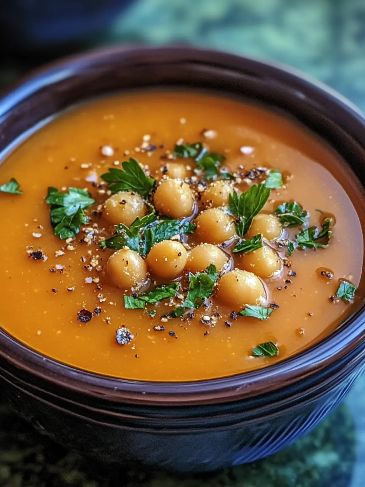Best Smoky Tomato Chickpea Soup with Cumin Oil