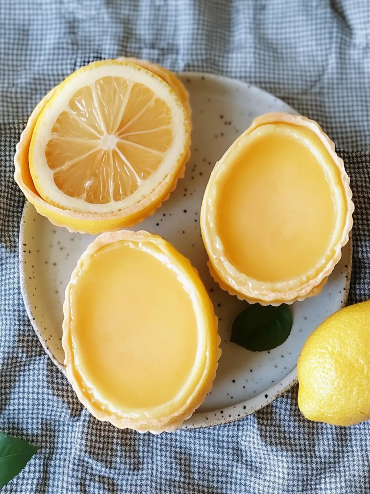 Lemon Flan in Cute Lemon Boats
