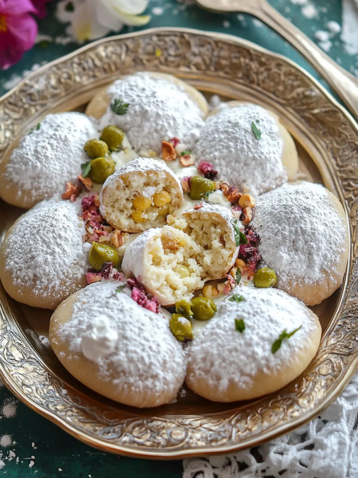 Delicious Eid al-Adha Kahk Recipe with Pistachio Bliss 3 Eid al-Adha Kahk Recipe