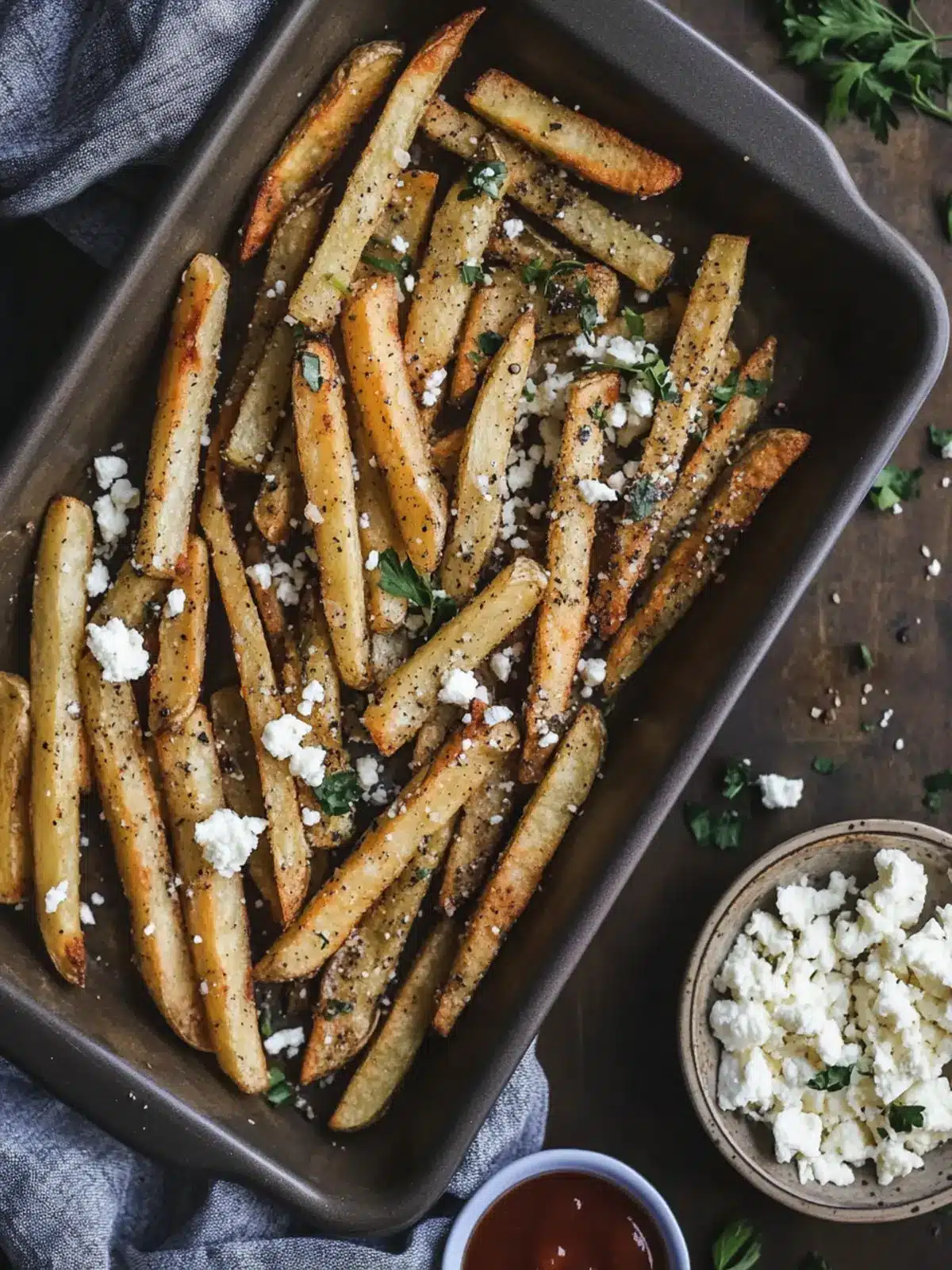 Baked Za’atar Fries with Feta