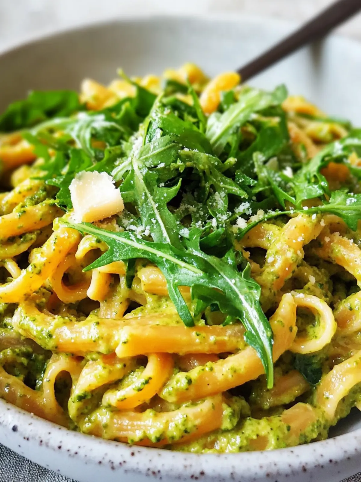 Creamy Pasta With Pesto & Arugula | Vegetarian & Easy
