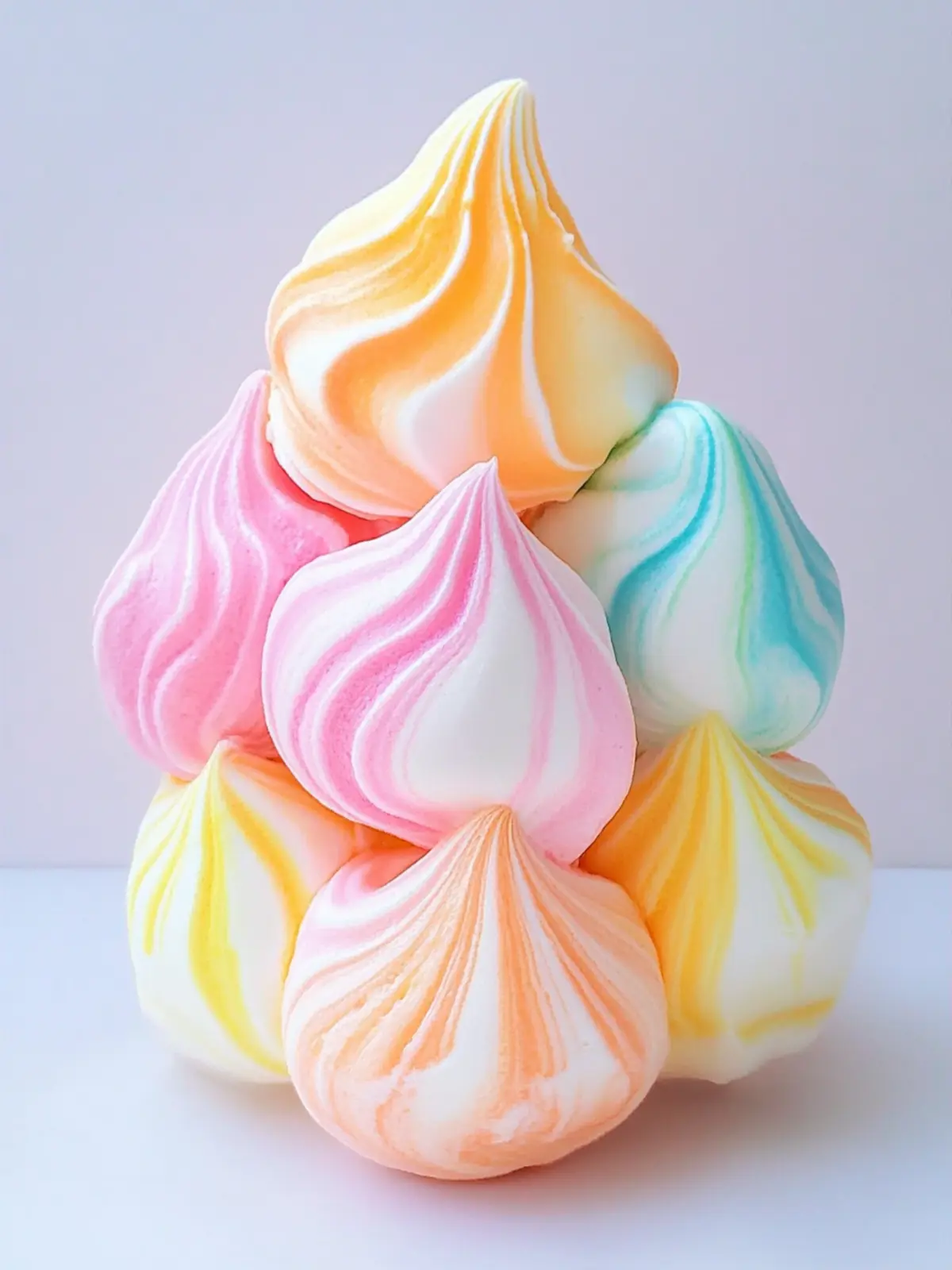 Rainbow Sherbet Meringue