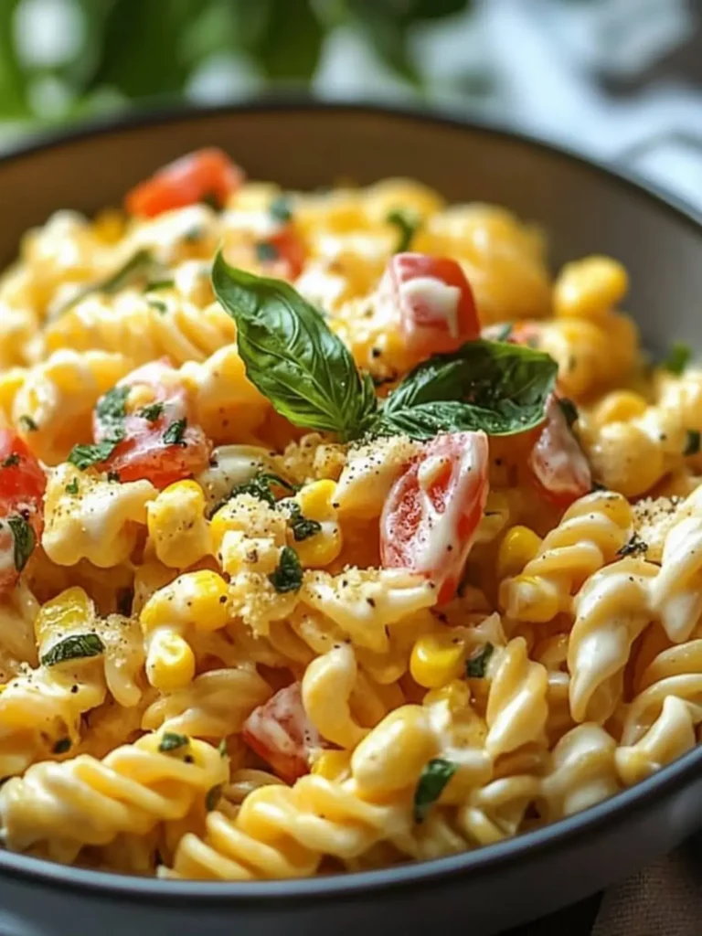 Father's Day Creamy Street Corn Pasta Salad
