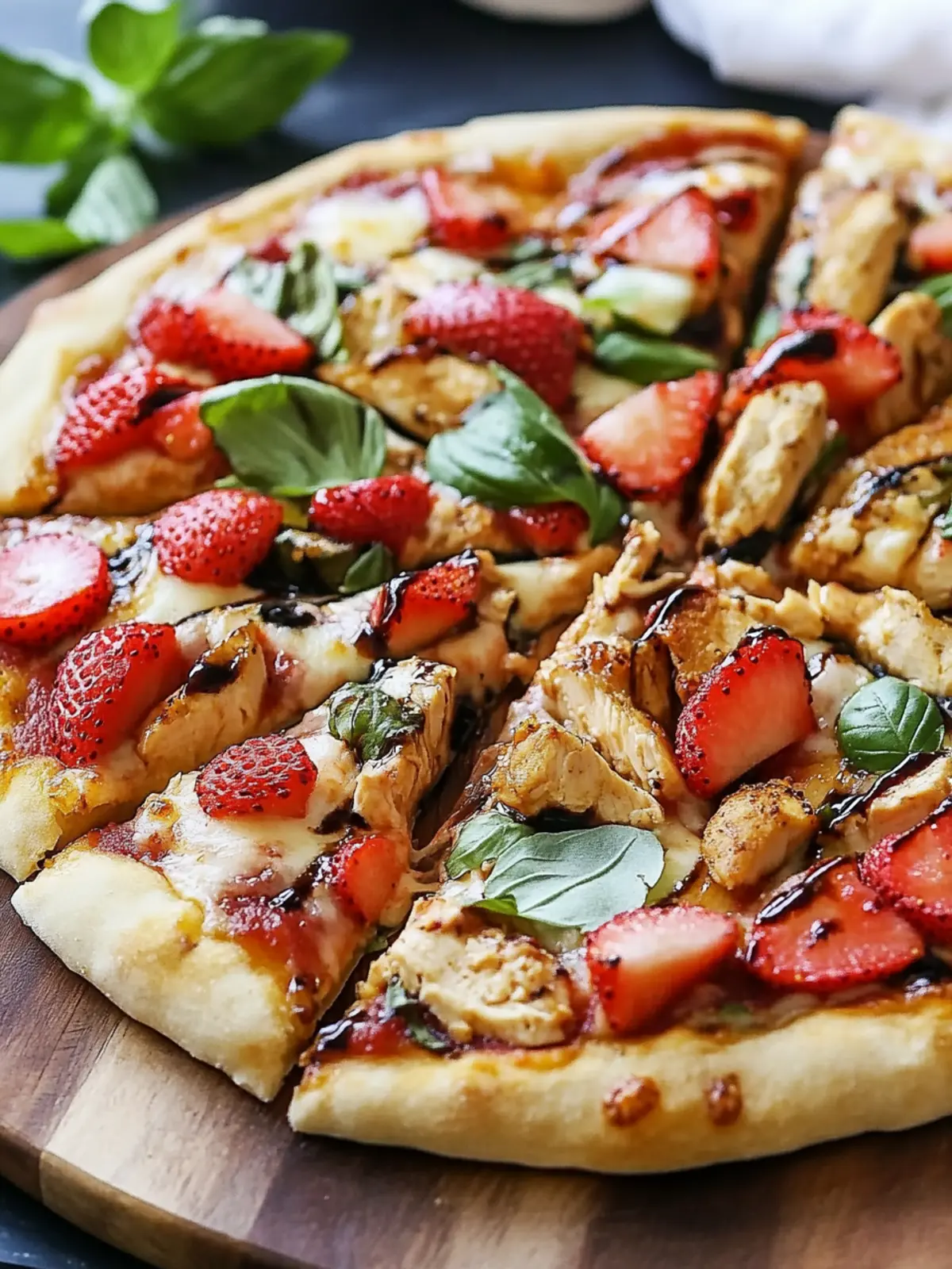 Balsamic Strawberry Chicken Pizza