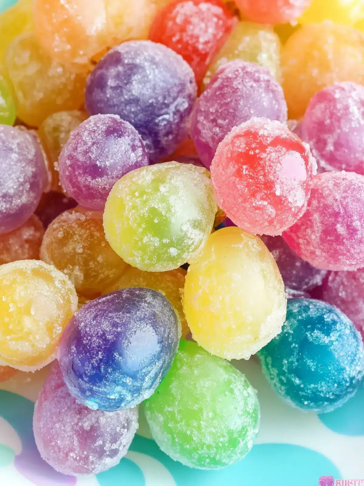 Pride Month Rainbow Jello Frosted Grapes