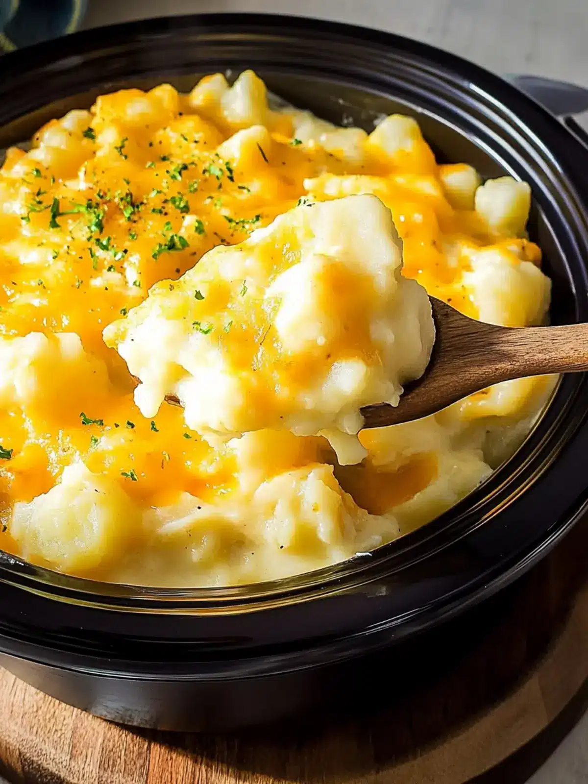 Crockpot Creamy and Cheesy Potatoes