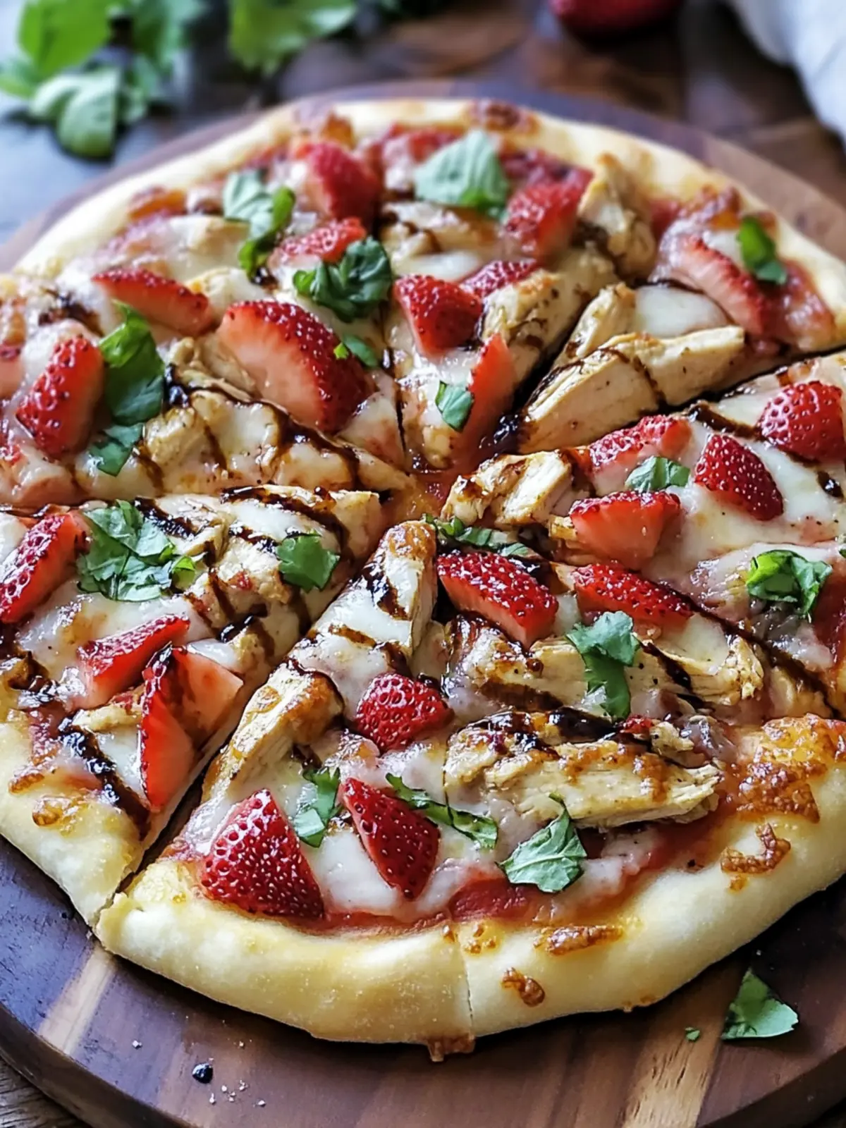 Balsamic Strawberry Chicken Pizza