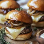 Smash Burger Sliders with Brie & Caramelized Onions