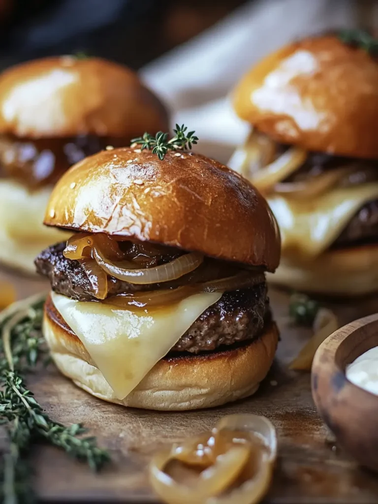 Smash Burger Sliders with Brie & Caramelized Onions